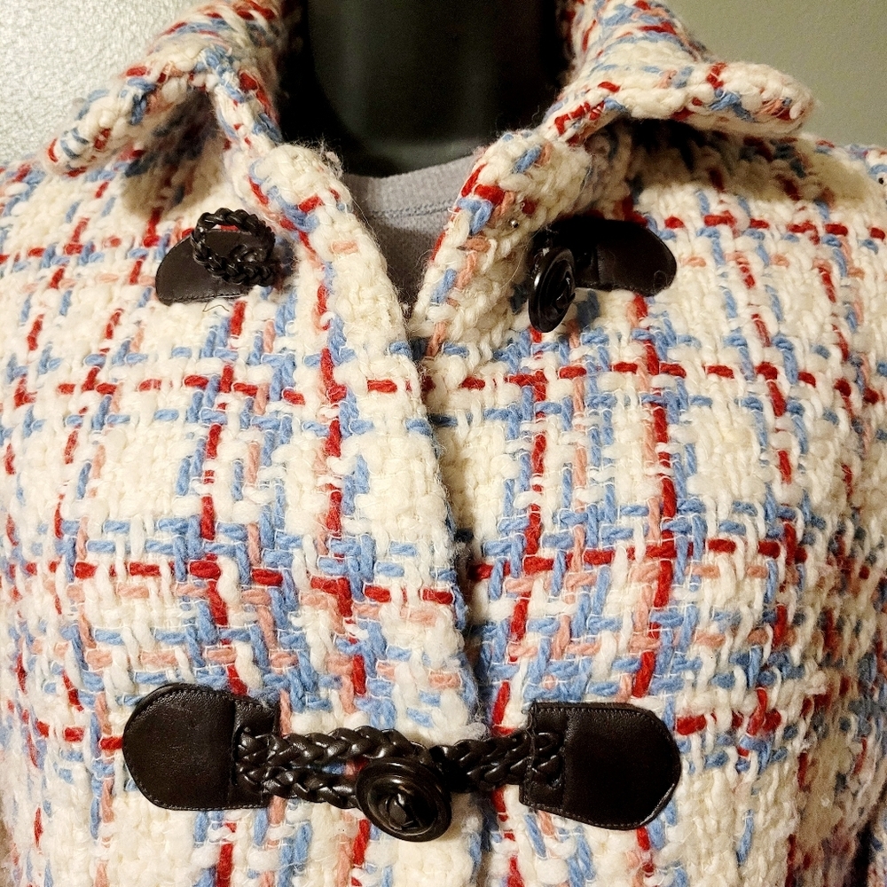 VTG Elam Weekend Women's Wool Coat Scandi Minimal Streetwear Grandma Core - Picture 4 of 7